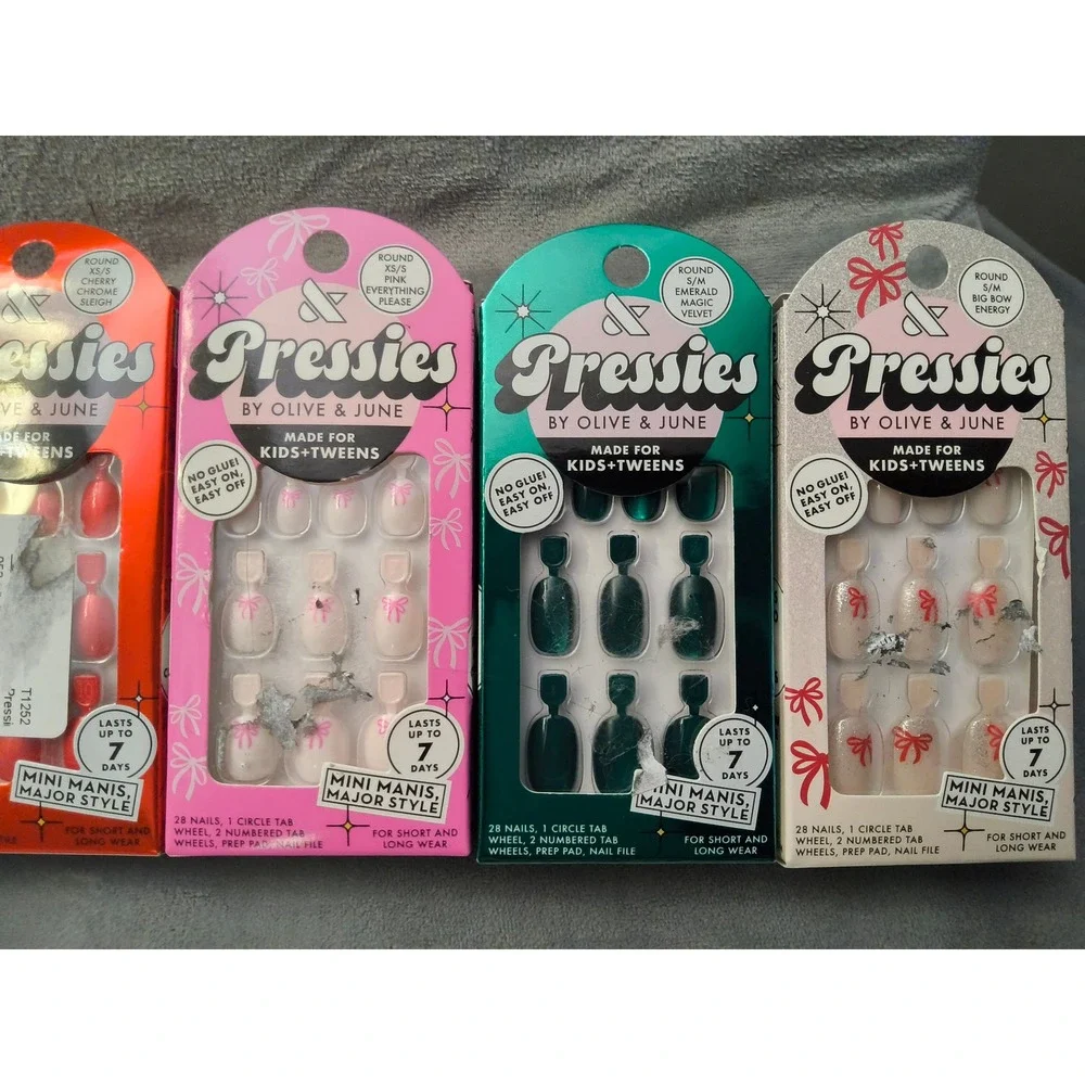 NIB‎ 5 Sets Olive and June Pressies Press-ons made for Kids and Tweens